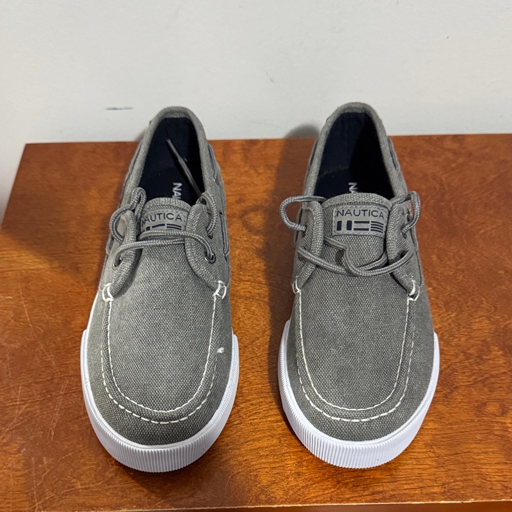 Nautica Charcoal Canvas Lace-Up Shoes